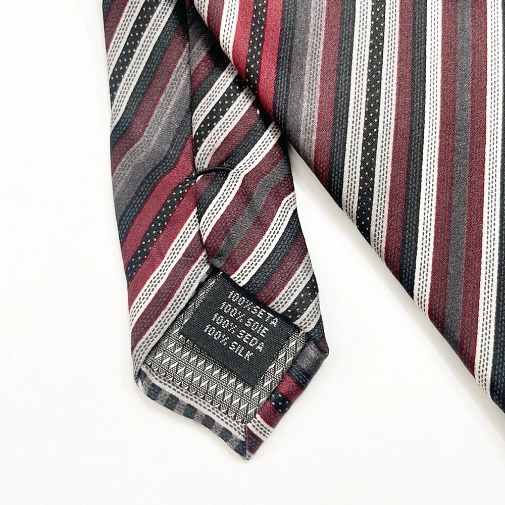 Haggar striped 100% silk standard tie